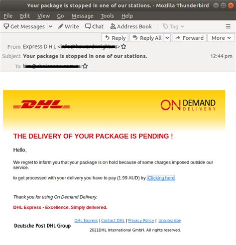 my dhl email address